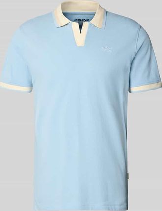 Blend Regular Fit Poloshirt mit Label-Stitching Modell EVO in Hellblau, Gr&ouml;&szlig;e 3XL