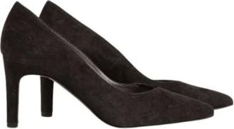 Peter Kaiser Schoenen, Dames, Zwart, 37 1/2 EU, Su&egrave;de, Zwarte Su&egrave;de Pumps met Puntneus