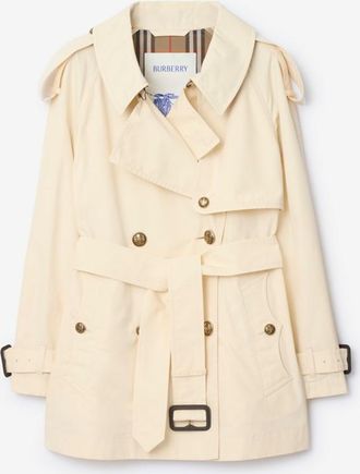 Burberry Short Lightweight Cotton Fitzrovia Trench Coat