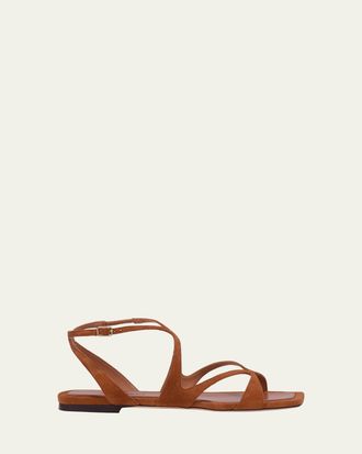 Jimmy Choo London Ayla Suede Ankle-Strap Sandals