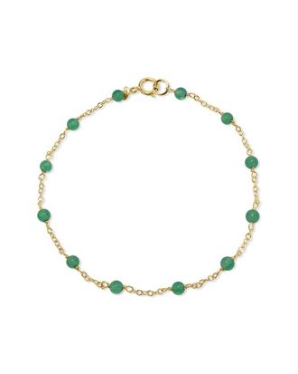 Jewelmak 14K Green Onyx Bracelet