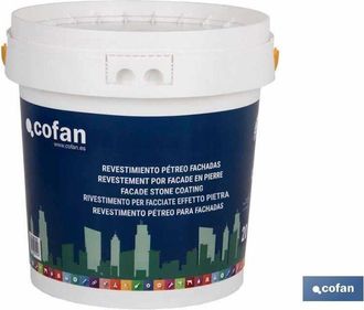 cofan Revestimiento Petreo Fachadas 20kg, El Revestimiento P&eacute;treo Est&aacute; Fabricado A Base De Copol&iacute;meros Acr&iacute;licos Aportando La Cubrici&oacute;n Y Lavavilidad Que Ne