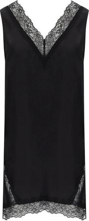 Marella Silk Costone Top - Dames - Tops zonder mouwen - Zwart - S - Tops