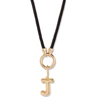 Brook & York Kai Initial Charm Necklace in Gold/Black J at Nordstrom