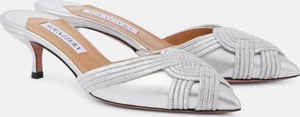 Aquazzura Felix 50 leather mules