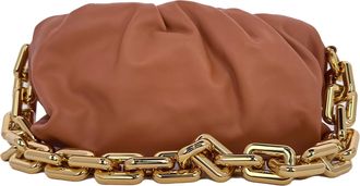 Bottega Veneta Bottega Veneta Chain Pouch Bag in bruin kalfsleer
