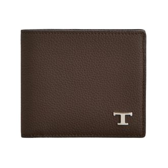 Tod's Accessoires, Heren, Bruin, ONE Size, T Timeless Bifold Portemonnee