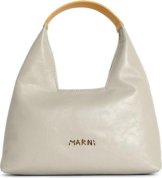 Marni Trapeze Mini Grey Leather Handbag