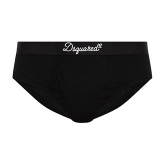Dsquared2 Ondergoed, Heren, Zwart, M, Katoen, Logo Briefs