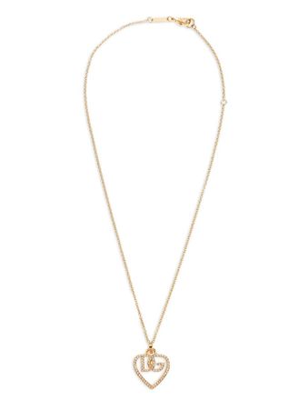 Dolce & Gabbana Golden Logo Pendant Necklace