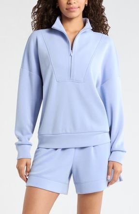 Zella Ultra Soft Half Zip Pullover in Blue Stork at Nordstrom, Size Xx-Large