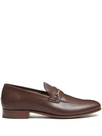 Valentino Garavani VLogo leren loafers - Bruin