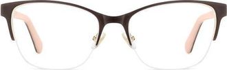 Kate Spade New York diandra 51mm rectangular optical glasses in Brown at Nordstrom