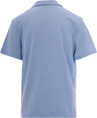 Lacoste Mens Polo Textured Light Blue Cotton Shirts T-shirts And Polos