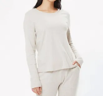 Under The Canopy Organic Cotton Long Sleeve Tee In Oatmeal