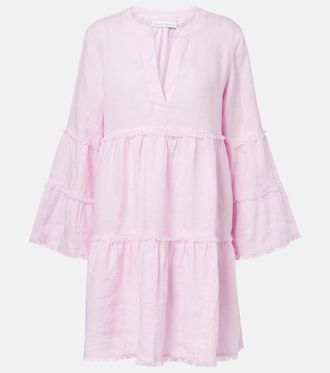 Heidi Klein Baie de Cassis tiered linen kaftan