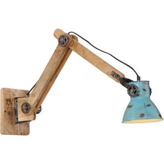 vidaXL L&aacute;mpara De Pared Azul Desgastado 25 W E27 96x15x20 Cm Vidaxl