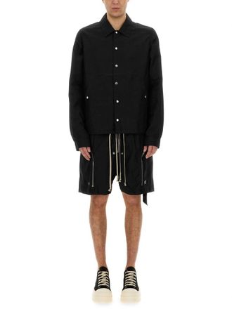 Rick Owens Buttoned Jacket With Design