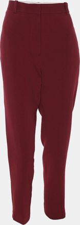 Joseph Burgundy Stretch Crepe Trousers