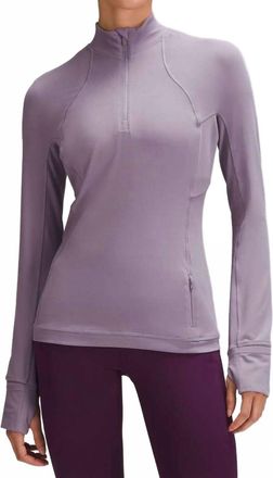 lululemon Womens Its Rulu Run Half Zip Top In Purple