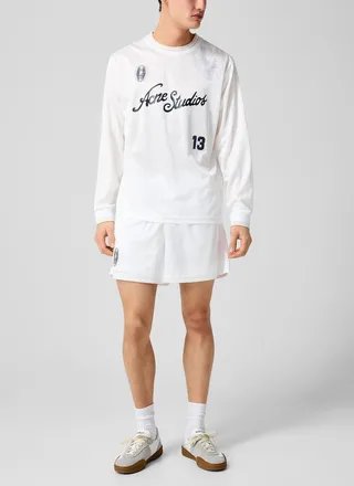 Acne Studios Mens Satiny pattern flowy short