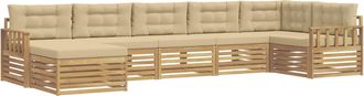 vidaXL Conjunto De Sof&aacute;s De Exterior 7 Uds. Y Beige Vidaxl