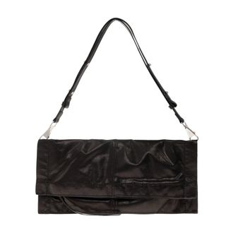 AllSaints Tassen, Dames, Zwart, ONE Size, Leer, Lutece Schoudertas met Overslag