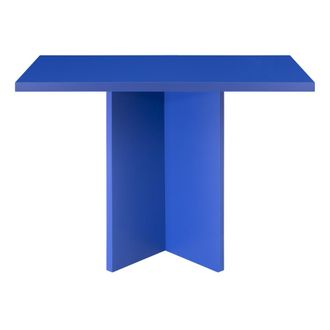 Really Nice Things Mesa de comedor cuadrada tablero laminado 3cm az&uacute;l prussia 100xm