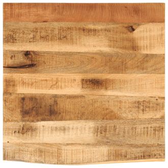 Berkfield Home Table Top 80x80x2.5 cm Live Edge Solid Wood Rough Mango in Brown