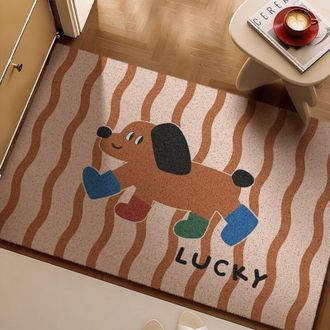 OEM Tapis DEntree - Motif Chiot - Boucle R&eacute;sistant Aux Taches - Pour Int&eacute;rieur - 50 X 80 Cm