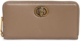 Kurt Geiger Chelsea Zip Around Leather Wallet in Taupe Combo at Nordstrom Rack