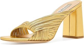 Badgley Mischka Winslow Womens Sandals Gold Metallic : 8.5 M, Leather
