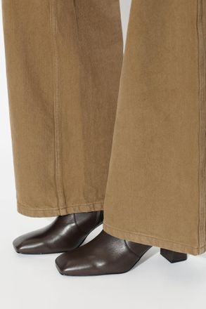 Furla Solid Heeled Ankle Boots, Womens, Brown