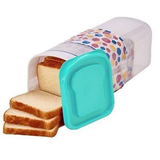 OEM Caja Para Guardar Pan De Pl&aacute;stico Transparente - Recipiente Herm&eacute;tico Para Pan De Molde, Panecillos O Pasteles - Crezuo