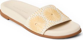 Jack Rogers Somerset Embroidered Slide Sandal in Ivory/Natural at Nordstrom, Size 6.5