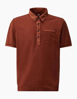 C.P. Company Mens Micronet Jersey Pocket Polo Shirt - Cream - Size: 42