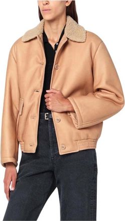 Salvatore Santoro Shearling Leren Jas - Dames - Leren en Su&egrave;de Jassen - Beige - S - Jassen