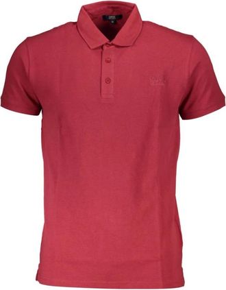 Cavalli Rode Katoenen Poloshirt met Logo - Heren - Polos - Rood - 2XL - Katoen - Tops