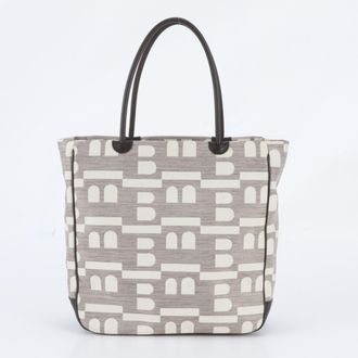 Bally Leather Canvas Handbag Shoulder Bag Tote Bag (Pre-Owned)