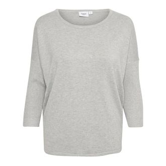 Saint Tropez Maglione collo a V grigio melange - - Knitwear - Donna - Grigio - S