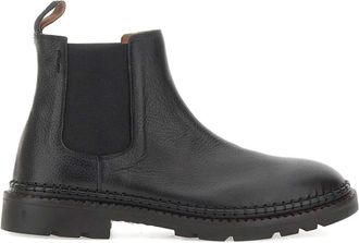 Alexander Hotto hand-stitched pull-tab Chelsea boots - men - Leather/Rubber/Leather - 43.5 - Black
