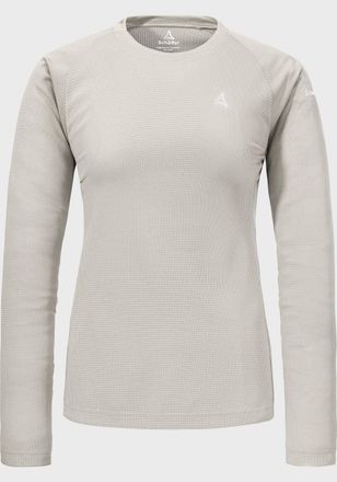 Sch&ouml;ffel Sweatshirt SCH&Ouml;FFEL Mountain Longsleeve Style Blaueis WMS, Damen, Gr. 36, beige (9040, natur), Oberstoff: 100% Polyester, Rundhals, Sweatshirts Sweats