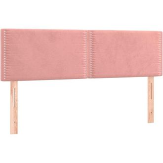 vidaXL Cabeceros 2 Unidades Terciopelo Rosa 72x5x78/88 Cm Vidaxl