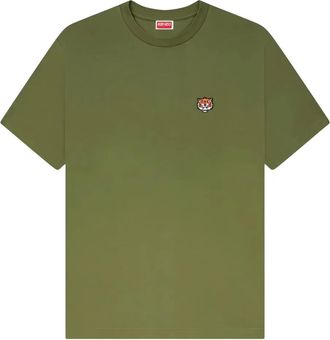 Kenzo T-shirt con ricamo tigre - Verde
