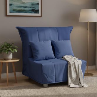 Dmora Talamo Italia Divano Letto Alma, Divano Singolo, 100% Made In Italy, Poltrona Soggiorno Con Apertura A Carrello, In Tessuto Imbottito, Con Cuscini Inc