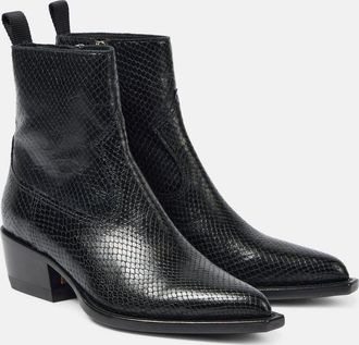 Golden Goose Debbie snake-effect leather ankle boots