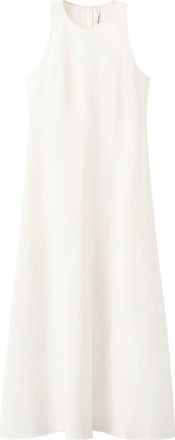 Mango A-Line Dress with Stitching Detail in Ecru at Nordstrom, Size 6