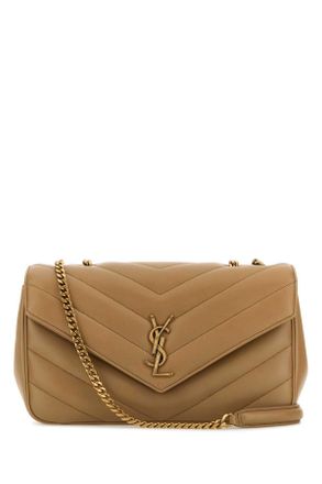 Saint Laurent Camel Leather Medium Lou Lou Shoulder Bag