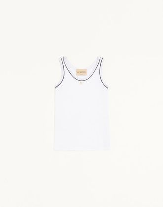 Valentino Cotton Jersey Top Wo