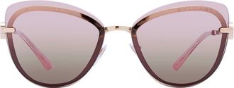 Bulgari Pink Gradient Gray Butterfly Ladies Sunglasses BV6182B20143B60